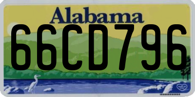AL license plate 66CD796