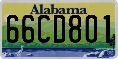 AL license plate 66CD801