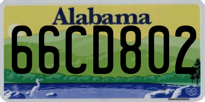 AL license plate 66CD802
