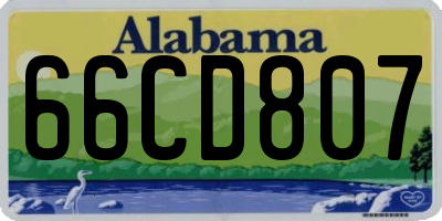 AL license plate 66CD807