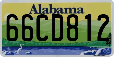 AL license plate 66CD812