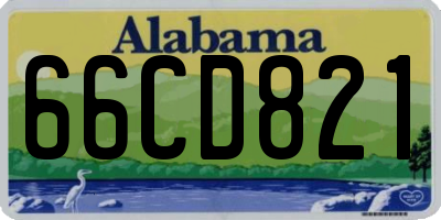 AL license plate 66CD821