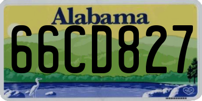 AL license plate 66CD827