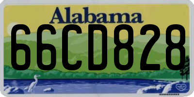 AL license plate 66CD828