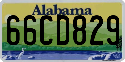 AL license plate 66CD829