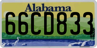 AL license plate 66CD833