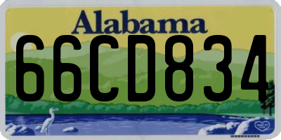 AL license plate 66CD834