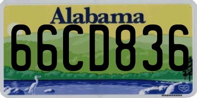 AL license plate 66CD836