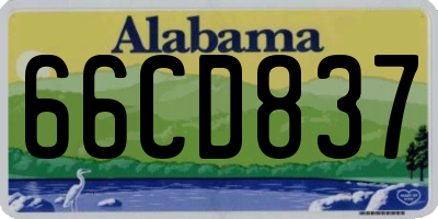 AL license plate 66CD837