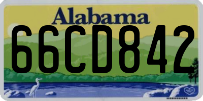 AL license plate 66CD842