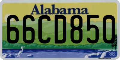AL license plate 66CD850