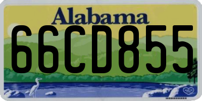 AL license plate 66CD855