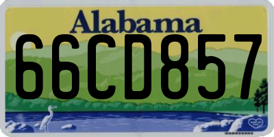 AL license plate 66CD857