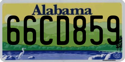 AL license plate 66CD859