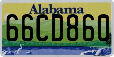 AL license plate 66CD860