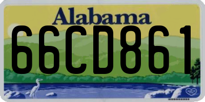 AL license plate 66CD861