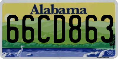 AL license plate 66CD863