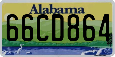 AL license plate 66CD864