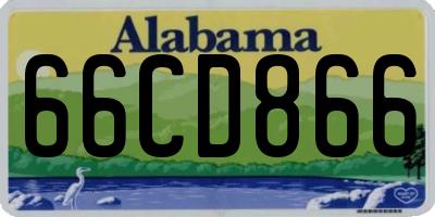 AL license plate 66CD866