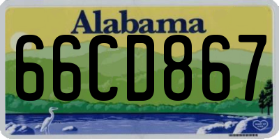 AL license plate 66CD867