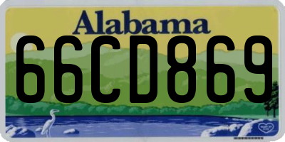 AL license plate 66CD869