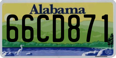 AL license plate 66CD871