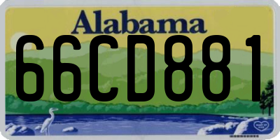 AL license plate 66CD881