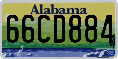 AL license plate 66CD884
