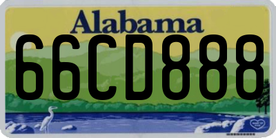 AL license plate 66CD888