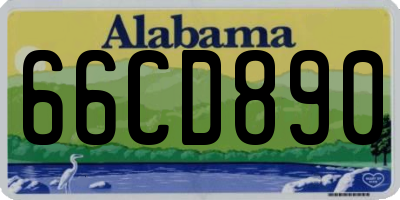 AL license plate 66CD890