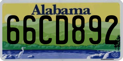 AL license plate 66CD892