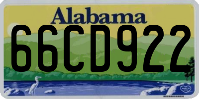 AL license plate 66CD922