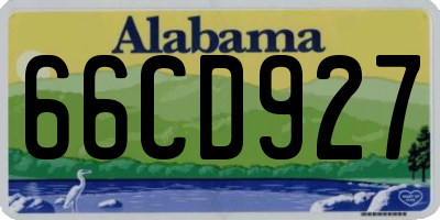 AL license plate 66CD927