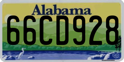 AL license plate 66CD928
