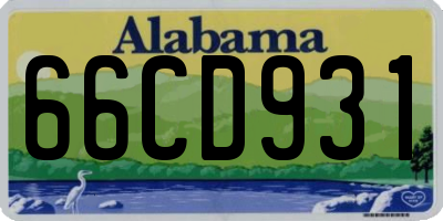 AL license plate 66CD931