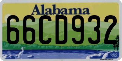 AL license plate 66CD932