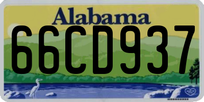 AL license plate 66CD937