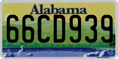 AL license plate 66CD939