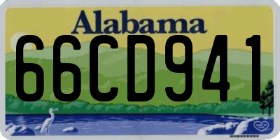 AL license plate 66CD941