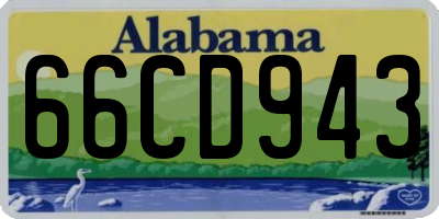 AL license plate 66CD943