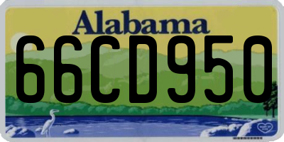 AL license plate 66CD950