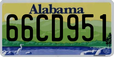 AL license plate 66CD951