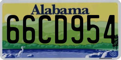 AL license plate 66CD954