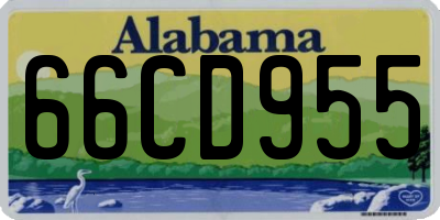 AL license plate 66CD955
