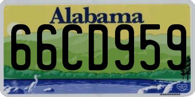 AL license plate 66CD959
