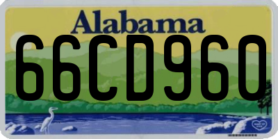 AL license plate 66CD960