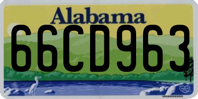 AL license plate 66CD963