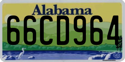 AL license plate 66CD964
