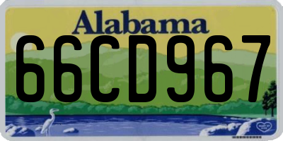 AL license plate 66CD967