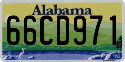 AL license plate 66CD971
